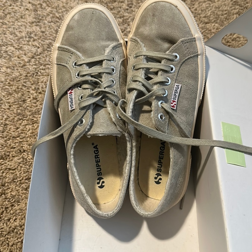 Superga suede shoes, women’s size 8